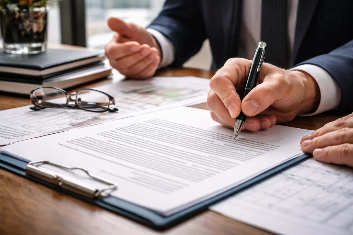 Fort Lauderdale land sales attorney reviewing documents